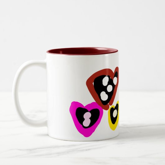 Sweet Valentine day dolls Zweifarbige Tasse (Links)