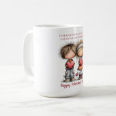 Sweet Valentine Friends – Whimsical Kids Kaffeetasse (Vorderseite Links)