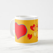 Sweet Valentine Heart Foto Kaffee Tasse Orange (Vorderseite Links)