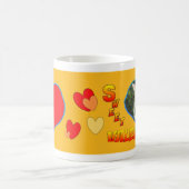 Sweet Valentine Heart Foto Kaffee Tasse Orange (Mittel)