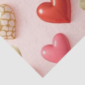 Sweet Valentine Hearts Blush Pink tissue paper Seidenpapier (Detail)