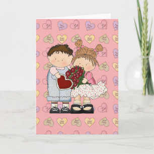 sweet valentine kids feiertagskarte