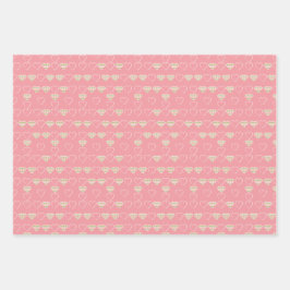 Sweet Valentine Raute Herz Geschenkpapier Set