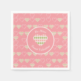 Sweet Valentine Raute Herz mit Insignien Serviette