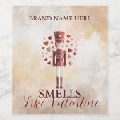 Sweet Valentine’s Day Nutcracker Love Wine Labels Weinetikett (Einzelnes Label)