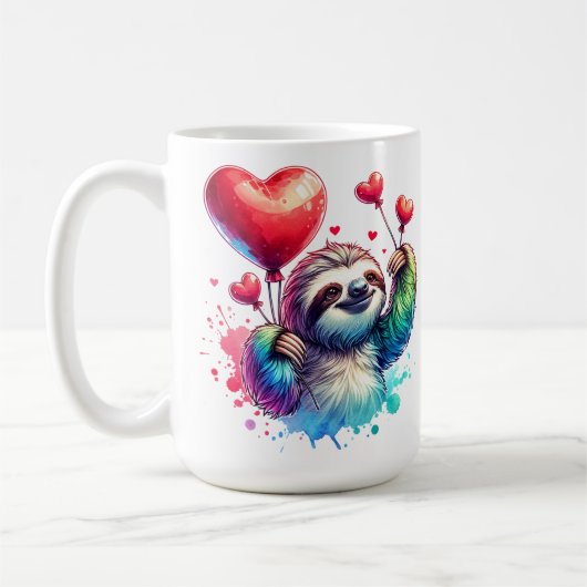 Sweet Valentine Sloth Kaffeetasse (Links)