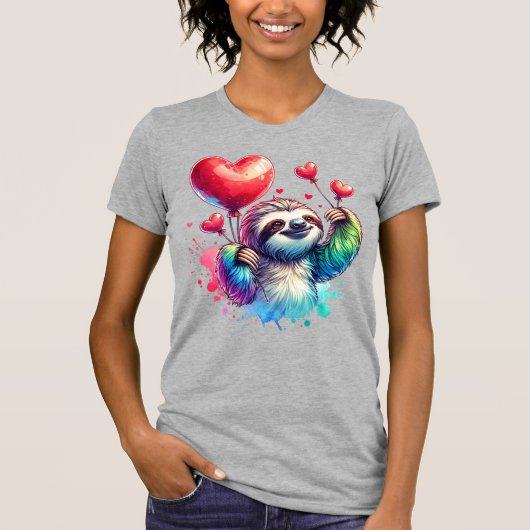 Sweet Valentine Sloth T-Shirt (Vorderseite)