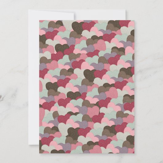 Sweet Valentine Typografy Baby Girl Birth Foto Ankündigung (Rückseite)