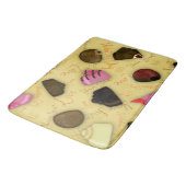 Sweet Valentine - Valentine's Day Candy Pattern Badematte (Schrägansicht)