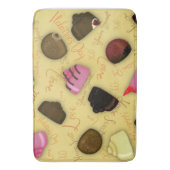 Sweet Valentine - Valentine's Day Candy Pattern Badematte (Vorderseite Vertikal)