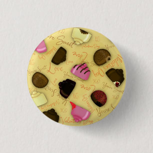 Sweet Valentine - Valentine's Day Candy Pattern Button