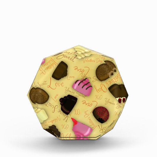 Sweet Valentine - Valentine's Day Candy Pattern Fotoblock (Vorderseite)