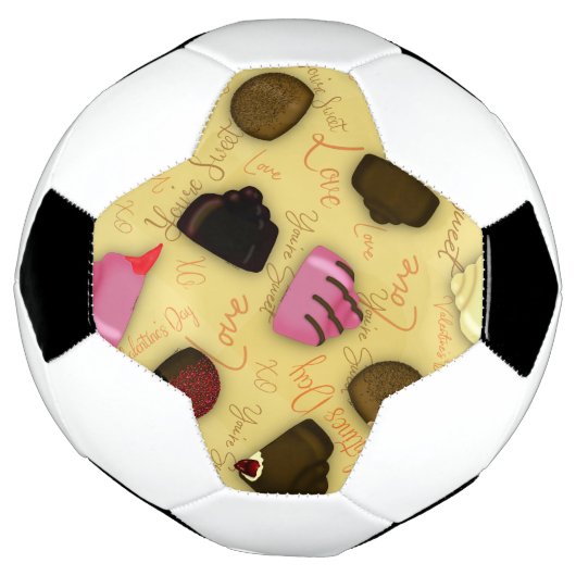 Sweet Valentine - Valentine's Day Candy Pattern Fußball (Gedreht)