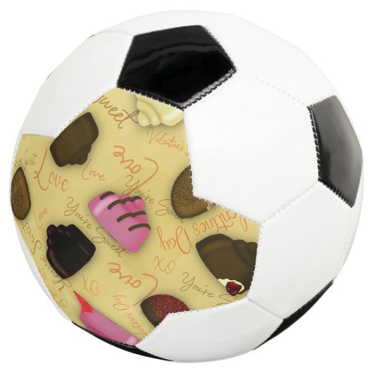 Sweet Valentine - Valentine's Day Candy Pattern Fußball (Dreiviertel)