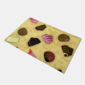 Sweet Valentine - Valentine's Day Candy Pattern Fußmatte (Schrägansicht)