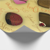 Sweet Valentine - Valentine's Day Candy Pattern Geschenkpapier (Ecke)