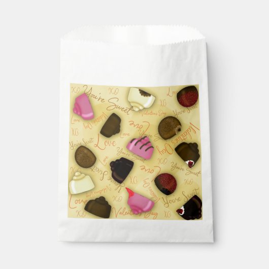 Sweet Valentine - Valentine's Day Candy Pattern Geschenktütchen (Vorderseite)