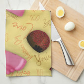 Sweet Valentine - Valentine's Day Candy Pattern Geschirrtuch (Viertel Falte)