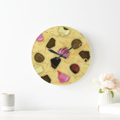 Sweet Valentine - Valentine's Day Candy Pattern Große Wanduhr (Zuhause)