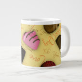 Sweet Valentine - Valentine's Day Candy Pattern Jumbo-Tasse (Vorderseite Rechts)
