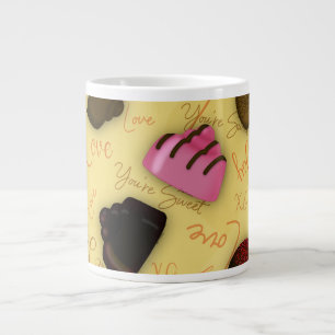 Sweet Valentine - Valentine's Day Candy Pattern Jumbo-Tasse