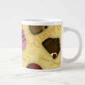Sweet Valentine - Valentine's Day Candy Pattern Jumbo-Tasse (Rechts)