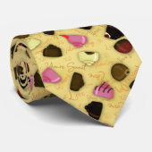 Sweet Valentine - Valentine's Day Candy Pattern Krawatte (Gerollt)