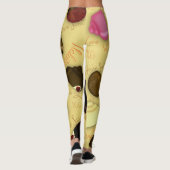 Sweet Valentine - Valentine's Day Candy Pattern Leggings (Rückseite)
