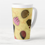 Sweet Valentine - Valentine's Day Candy Pattern Milchtasse (Rechte Ecke)