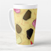 Sweet Valentine - Valentine's Day Candy Pattern Milchtasse (Linke Ecke)