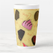 Sweet Valentine - Valentine's Day Candy Pattern Milchtasse (Vorderseite)
