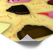 Sweet Valentine - Valentine's Day Candy Pattern Poster (Ecke)