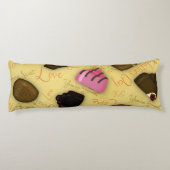 Sweet Valentine - Valentine's Day Candy Pattern Seitenschläferkissen (Rückseite)