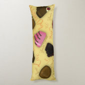 Sweet Valentine - Valentine's Day Candy Pattern Seitenschläferkissen (Rückseite (Vertikal))