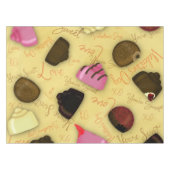 Sweet Valentine - Valentine's Day Candy Pattern Tischdecke (Vorderseite (Horizontal))