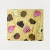 Sweet Valentine - Valentine's Day Candy Pattern Wandteppich (Vorderseite (Horizontal))