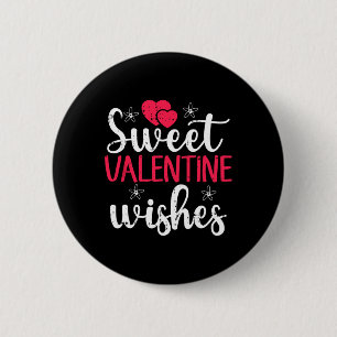 Sweet Valentine Wish Valentinstag Niedliches Herz Button