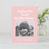 Sweet Valentine wünscht Valentinstag Foto-Karte (Stehend Vorderseite)