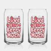 Sweet Valentine's Day Fruit and Cupcake Quote Dosenglas (Vorderseite)