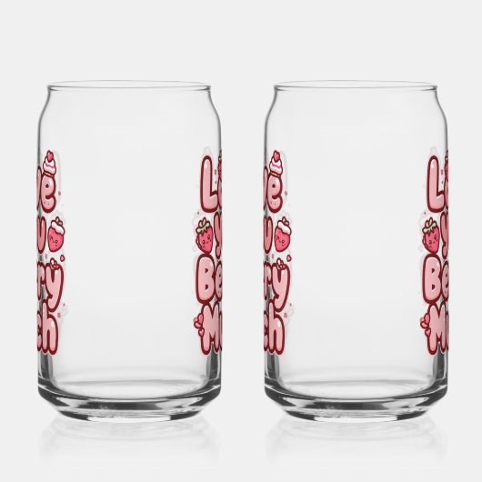 Sweet Valentine's Day Fruit and Cupcake Quote Dosenglas (Rechts)