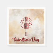Sweet Valentines Day Nutcracker Love Paper Napkin Serviette (Vorderseite)