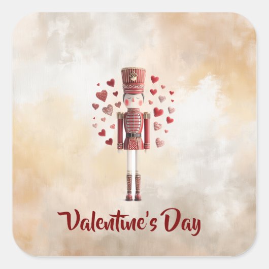 Sweet Valentine's Day Nutcracker Romantic Sticker (Vorderseite)