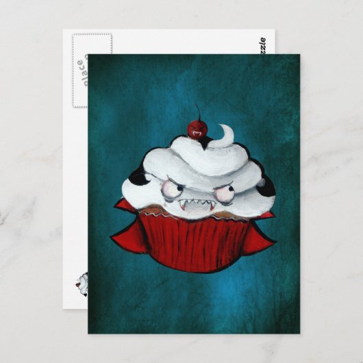 Sweet Vampire Cupcake Postkarte (Vorne/Hinten)