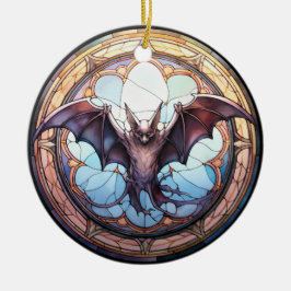 Sweet verklebtes Glas Spooky Flying Bat Keramik Ornament