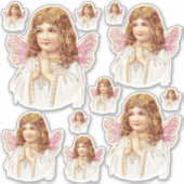 Sweet Viktorianisch Engel beten Handkontur Aufkleber (Vorderseite)