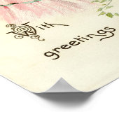 Sweet Vintag 1907 Birthday Bouquet wünscht Poster (Ecke)