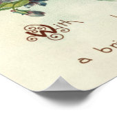 Sweet Vintag 1908 Floral Girl Birthday Poster (Ecke)