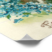 Sweet Vintag 1908 Floral Girl Birthday Poster (Ecke)