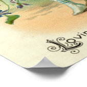 Sweet Vintag 1908 Floral Girl Birthday Poster (Ecke)