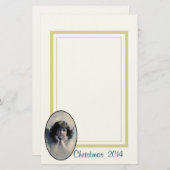 Sweet Vintag Angel Christmas Briefpapier (Vorne/Hinten)
